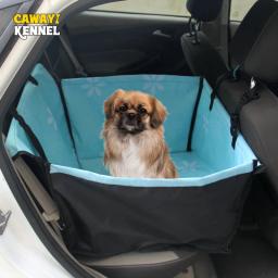 Cawayi canil pet portadores cão assento do carro capa de transporte para cães gatos esteira cobertor traseiro volta protetor rede transportin perro - Image 1