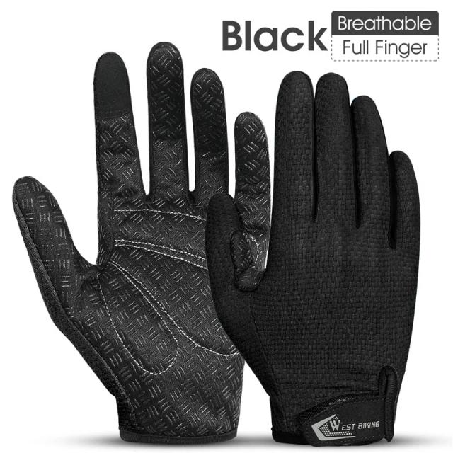 Luvas Respiráveis Antiderrapantes para Ciclismo Esportivo - Sensíveis ao Toque, Ideal para MTB e Estrada, Unissex