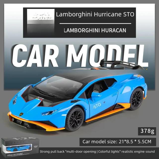 Modelo de Liga Lamborghini STO 1:24 - Réplica de Supercarro para Colecionadores