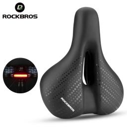 ROCKBROS-Assento De Ciclismo Com Luz Traseira, Sela Ultraleve, Sela De Bicicleta Respirável, MTB, Superlight, Acessórios De Bicicleta - Image 1