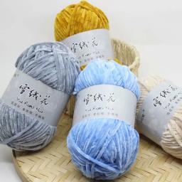 Fio De Lã De Veludo De Neve Para DIY, Fio De Crochê Quente Grosso, Boneca De Lenço De Camisola De Bebê De Tricô, Fio De Algodão De Malha De Mão, Bola 100g - Image 1