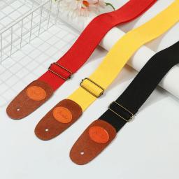 Correias ajustáveis para guitarra de lona de algodão, cintos multicoloridos, DIY, baixo, acústico, elétrico, acessórios, novos - Image 3