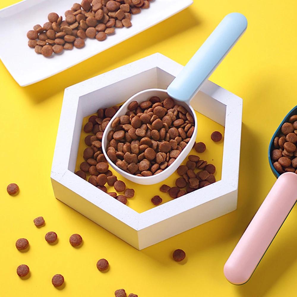 Colher multifuncional para comida para animais de estimação, 2 em 1 colher de alimentação, alça selada, adequada para gatos e cães, pássaros, coelhos - Image 1