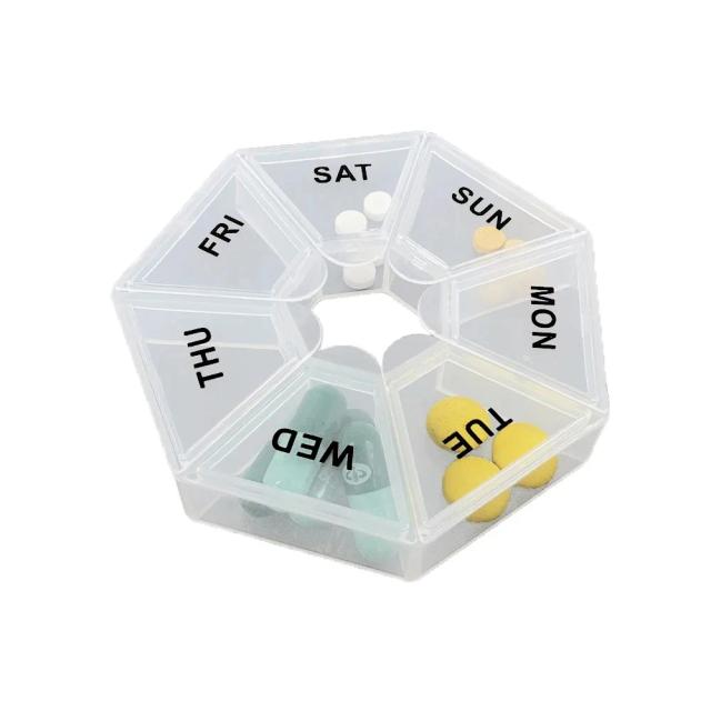 Organizador Portátil de Medicamentos: Caixa de Armazenamento para 7 Dias com Compartimentos para Tabletes e Doces