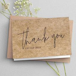 30pcs Natural de Papel Kraft Cartões de Agradecimento para os Pequenos Negócios Valorização Da Empresa Cartão Cartão Obrigado Para O Seu fim - Image 1