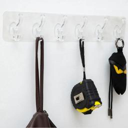 Ganchos autoadesivos fortes, gancho transparente para porta sem perfuração, forte aderência, cozinha, banheiro, ferramentas de roupas, gancho - Image 6