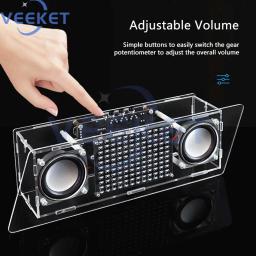 Kit de Áudio Bluetooth LED para Aprendizagem, Espectro do Projeto, USB, Amplificador Eletrônico, Alto-falante Estéreo Doméstico, Kit DIY para Inclinar-se - Image 4