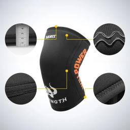 1 pçs 7mm neoprene joelheiras para levantamento de peso compressão joelheira suporte para agachamentos crossfit treinamento treino - Image 5