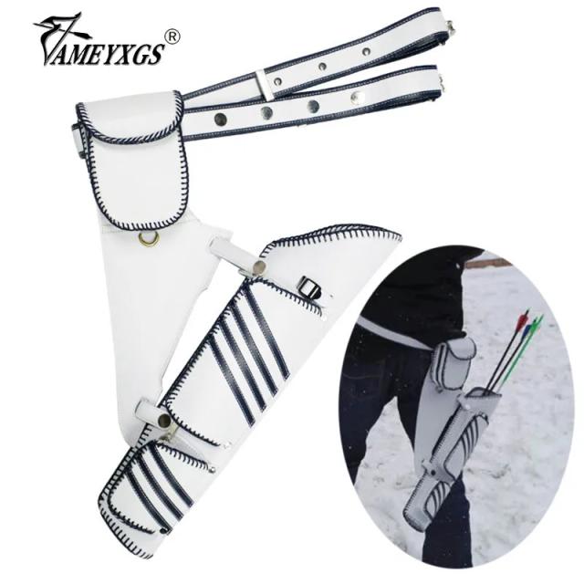 Tiro com arco Seta Quiver Correia Ajustável Cintura Hip Quivers Portátil Seta Bag Para Composto/Recurvo Bow Caça Tiro Acessórios