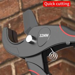 Cortador de tubulação resistente 32mm 42mm 63mm 75mm, corpo de liga de alumínio, tesoura catraca, cortador de tubo, pvc/pu/pp/pe, ferramentas manuais de corte de mangueira - Image 4