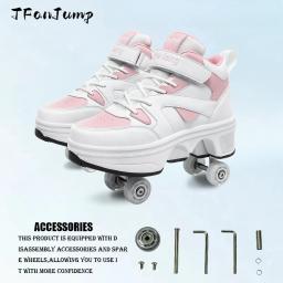 Sapatos de patins com rodas para meninas, tênis, patins, esportes ao ar livre, rosa, presentes para crianças, moda - Image 6