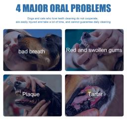 Pet spray oral dental removedor de sujeira dentes gato limpeza purificadores de respiração remover placa do cão mau cheiro boca inofensivo cuidados saudáveis - Image 3