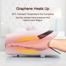 Recarregável mão massageador com compressão quente, vibração máquina, artrite e túnel do carpo, 5 níveis de aquecimento - Image 4