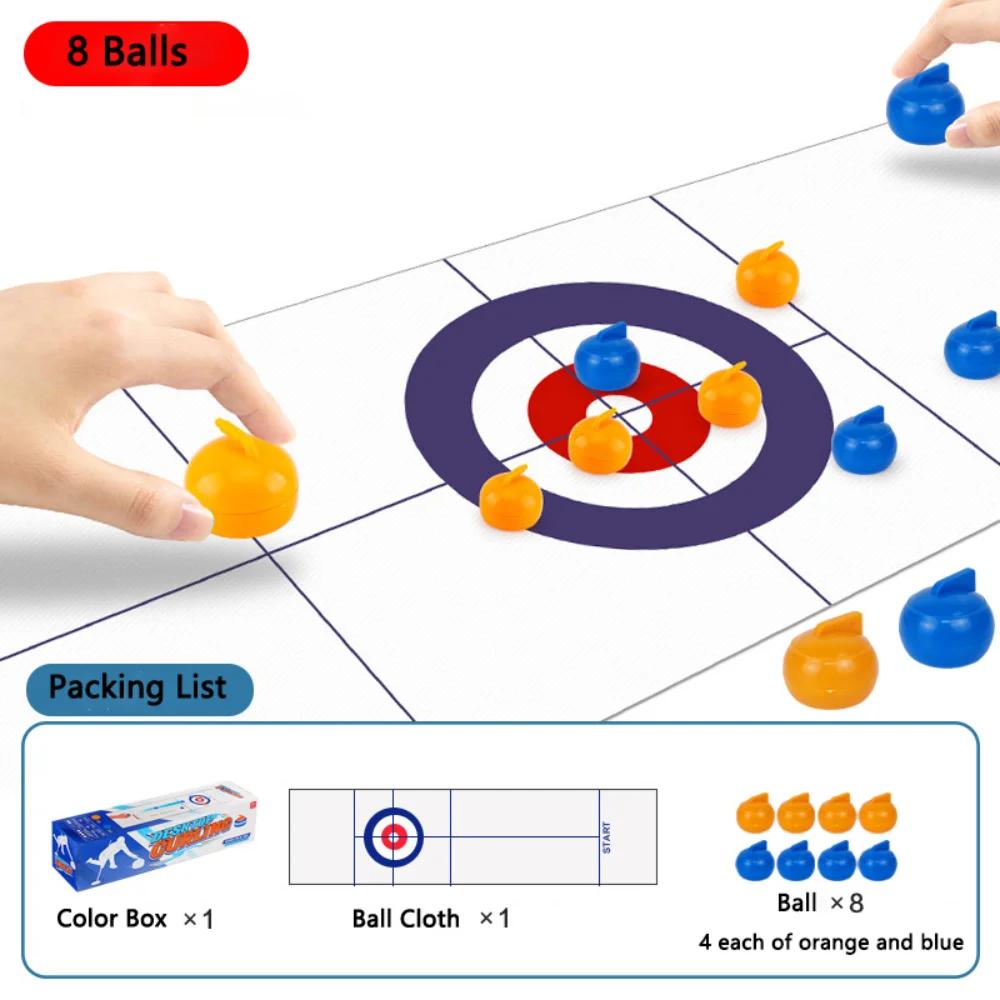 Dobrável desktop curling jogo mini brinquedos interativos mesa de ondulação pai crianças jogo presente puzzle curling jogo de tabuleiro - Image 1