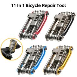 Mountain Bike Repair Tool Kit, 11 em 1, Chave, Chave De Fenda, Corrente, Raio Hex, Multifunction Bicycle Repair Set, Ferramenta de Ciclismo - Image 1