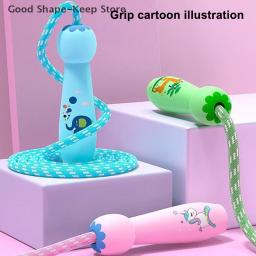 2.8m dos desenhos animados treinamento pular corda exercício para crianças pular cordas corda de algodão ajustável pular corda primária - Image 4