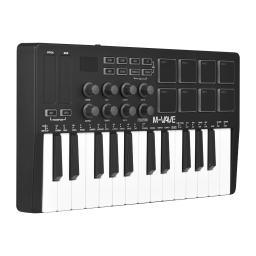 M-VAVE-Teclado portátil MIDI Control, 25 teclas, USB, controlador com 25 velocidades, teclas sensíveis, 8 almofadas RGB retroiluminadas - Image 5