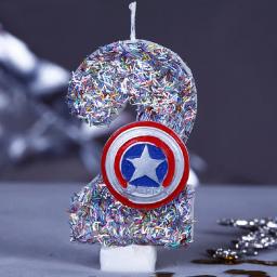 Bolo de Aniversário Infantil Velas, Material de Festa, Decorativo, Votivo, Boy Number, Sparkles - Image 4
