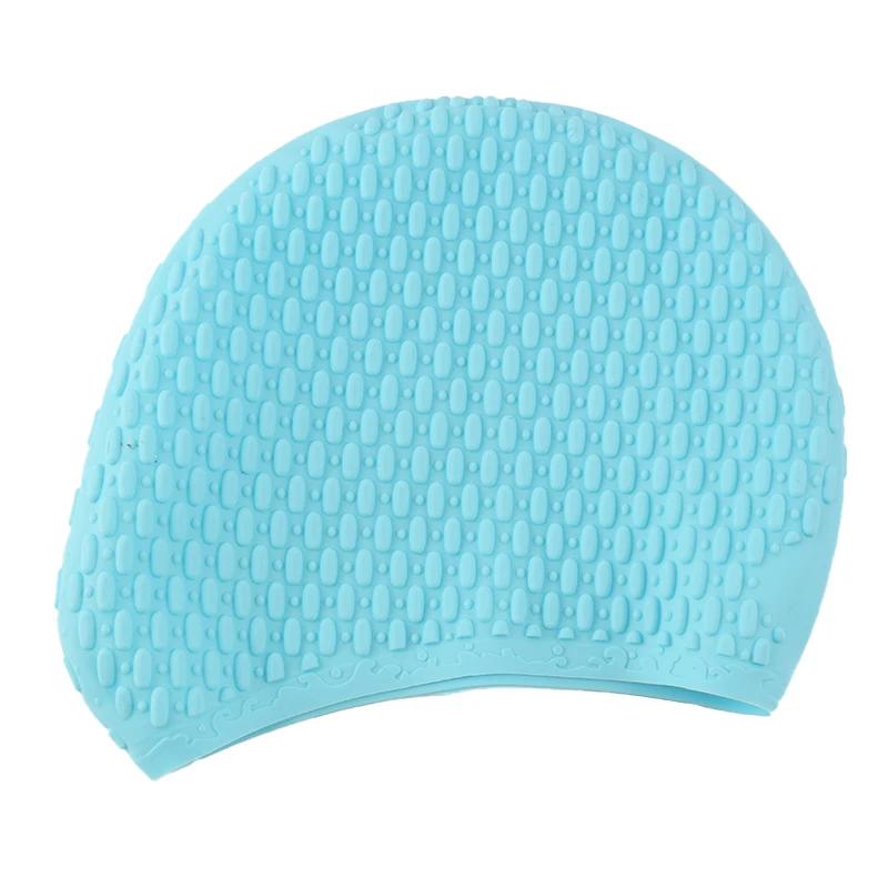 Boné de silicone para adultos, boné de natação impermeável para mulheres e homens, elástico alto, chapéu de banho, acessórios de piscina - Image 1
