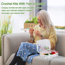 53 pçs kit de gancho de crochê tecelagem agulhas de tricô conjunto diy artes artesanato ferramentas de costura acessórios crochê suprimentos saco de armazenamento - Image 6