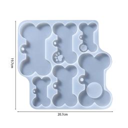 Silicone Molde para Cão e Gato Tag, Forma Óssea, Resina Epóxi Molde para DIY, Animais Chaveiro, Colar Pingentes, Resina Epóxi Moldes Artesanato - Image 2
