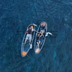 Kayak com fundo de vidro cristalino, barco a deriva oceano de dois lugares, caiaque duplo transparente à venda - Image 4