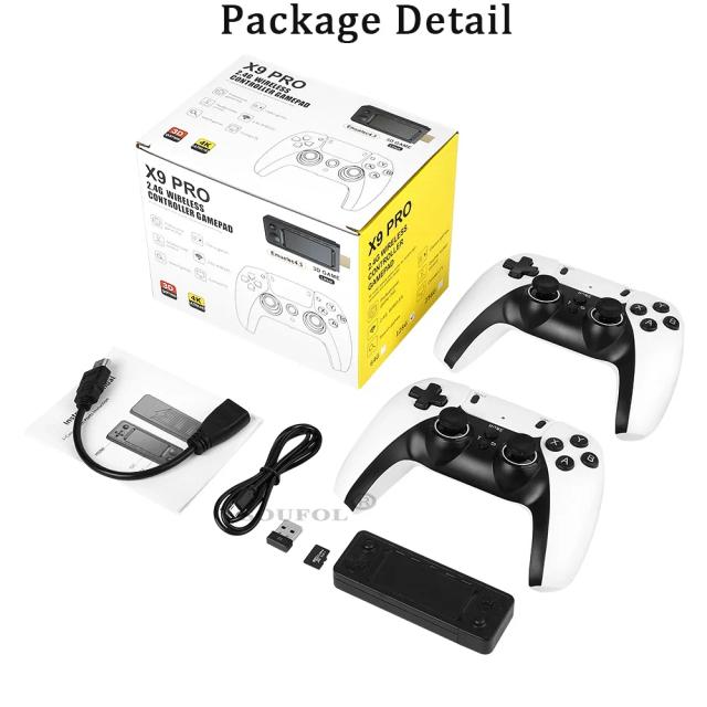 X9 PRO Retro Game Stick Console de Vídeo 4K HD 256GB 50000 Jogos