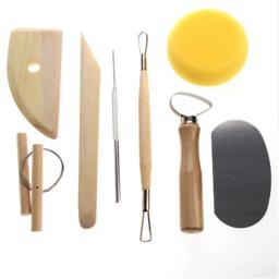 Cerâmica Argila Cerâmica Escultura Conjunto de Ferramentas DIY Mão Argila Moldagem Ferramentas Faca de Madeira, Kit de Modelagem 8Pcs por Conjunto - Image 4