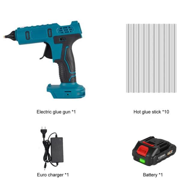 Pistola de Cola Quente Sem Fio 100W Makita 18V para Artesanato DIY com Bastões de Cola de 11mm