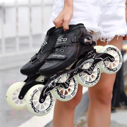 Sapatilhas de patinação de velocidade simples para principiantes, patins de velocidade, patinagem de corrida Patines, sapatos masculinos e femininos, adultos avançados - Image 1