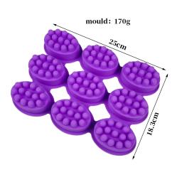 Molde de silicone para sabão, oval, massagem, artesanal, chocolate, terapia, bar, artesanato de resina - Image 4