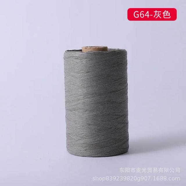 Corda de Ráfia Natural de 300 Metros para DIY: Fibra de Algodão e Palha Perfeita para Tricô, Chapéus e Bolsas de Verão