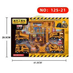 Veículos de engenharia brinquedos plástico construção escavadeira trator despejo caminhão de bombeiros bulldozer modelos crianças meninos mini presentes - Image 6