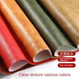 Tecido adesivo a metro para cadeiras, interior do carro, capas de sofá, estofos de costura, couro falso liso, PU, têxtil impermeável, DIY - Image 2