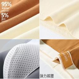 4 pçs roupa interior masculina algodão boxershorts hombre calcinha homem respirável sexy esportes conforto masculino boxers tamanho grande L-7XL - Image 5