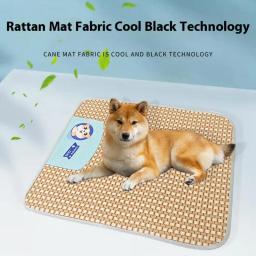 Tapete de resfriamento lavável para animais, Dog Cooling Pad, Cobertor de vime, Portátil e lavável, Canil para cachorro - Image 5