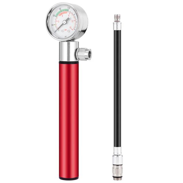 Manual Completo da Bomba Mini de Alta Pressão com Barômetro para Mountain Bike - Inflador de Ar em Alumínio e Acessórios para Ciclistas ao Ar Livre