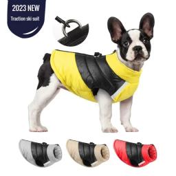 Casaco acolchoado impermeável e à prova de vento para cães, roupa quente, colete, casaco de estimação, labrador, buldogue, pequeno, médio, inverno - Image 3