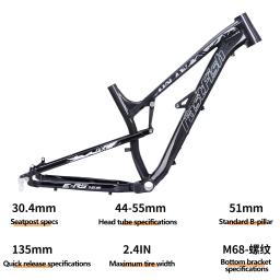 Quadro de bicicleta de montanha em liga de alumínio, suspensão de 27,5 polegadas, freios a disco com estrutura traseira macia - Image 4