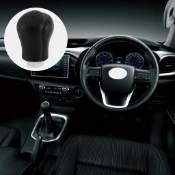 Manual do carro de couro alavanca da engrenagem handebol alavanca do deslocamento de engrenagem para toyota hilux revo 5 velocidade - Image 3