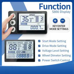 Kit de conversão de bicicletas elétricas com display LCD, Hub Motor, E-Bike, Compatível com S866, GD01, S900, 250W, 500W, 15 A, 22A - Image 4