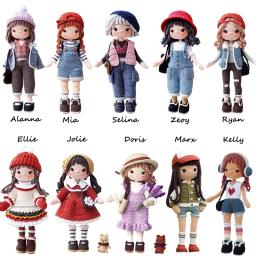 Artesanal crochê meninas crochê amigurumi bonecas gancho material conjunto fio de tricô para acessórios para casa padrão artesanato brinquedo ornamentos - Image 1