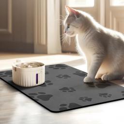 Tapete de alimentação antiderrapante para animais de estimação, Almofada antiderrapante, Gato absorvente para comida e água, Bowl Place, Quickdry Acessórios Suprimentos - Image 2