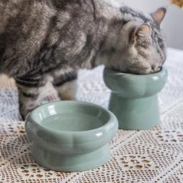 Alimentador cerâmico de ração e água, Múltipla opção de cores, Gatos e cães pequenos, Tigela durável, Pet Shop, Acessórios para animais - Image 1