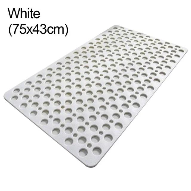 Tapete de Banho Antiderrapante 75x43cm Borracha TPE com Drenagem Lavável