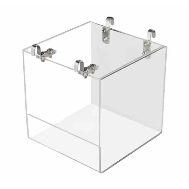 Caixa de Banho Transparente para Pássaros em Acrílico com Design Engrossado e Suspenso