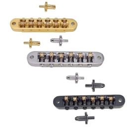 Roller Saddle Bridge com 2 Stopbar Studs, acessórios para guitarra elétrica, substituto para Les Paul EPI, Chrome e Gold, 1PC - Image 6