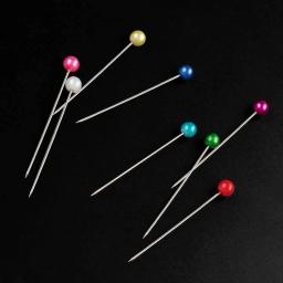 Pearlized Bola Cabeça Costura Pinos para Tecido, Pinos retos, Artesanato DIY, 1.6 in, 600 PCs - Image 3