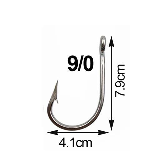 JSM 5 Peças 7691 Aço Inoxidável Grande Jogo Ganchos de Pesca 4X Tubarão Atum Isca Viva Anzóis Grande Tamanho 5/0-13/0