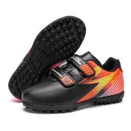 Chuteiras de futebol resistentes a choques para meninos, confortáveis, antiderrapantes, prontas para competição, prendedor de gancho, PU Uppe, respirável - Image 1